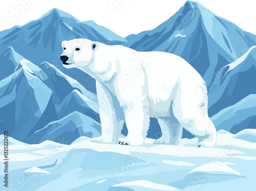 illustration Ursus maritimus white bear