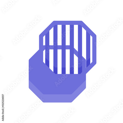 transparent solar panels flat icon illustration