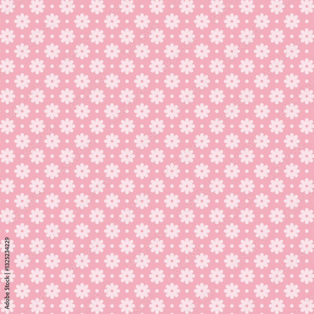 Floral geometric paper with daisy and ditsy seamless ornamental pattern fabric Floral geometric paper with daisy and ditsy seamless ornamental pattern fabric