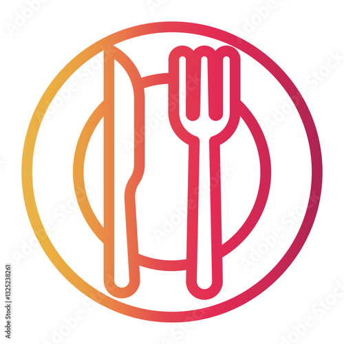 cutlery Line Gradient Icon