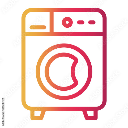 washing Line Gradient Icon