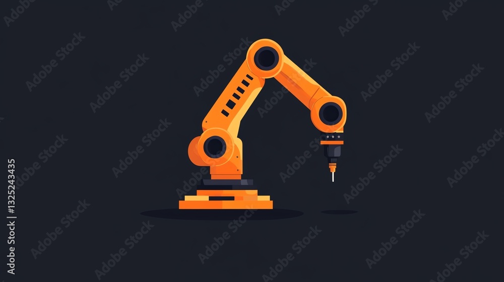 Robotic Arm Operating in a Modern Industrial Setup for Precision Tasks and Automation Robotic Arm Operating in a Modern Industrial Setup for Precision Tasks and Automation