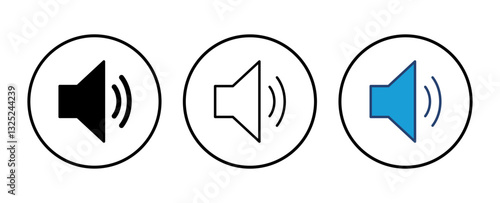 Speaker icon vector. volume icon vector. loudspeaker icon vector. sound symbol