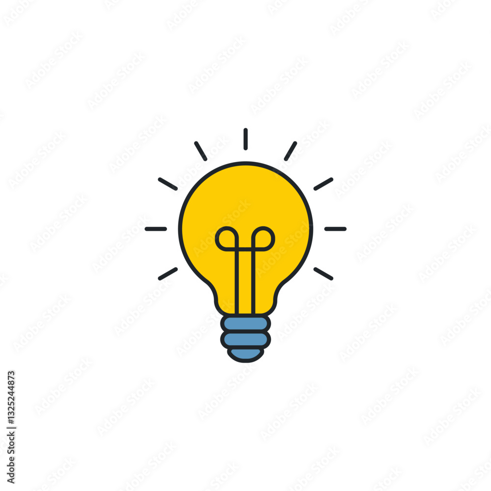 Light Bulb icon symbol vector illustration isolated on white background Light Bulb icon symbol vector illustration isolated on white background