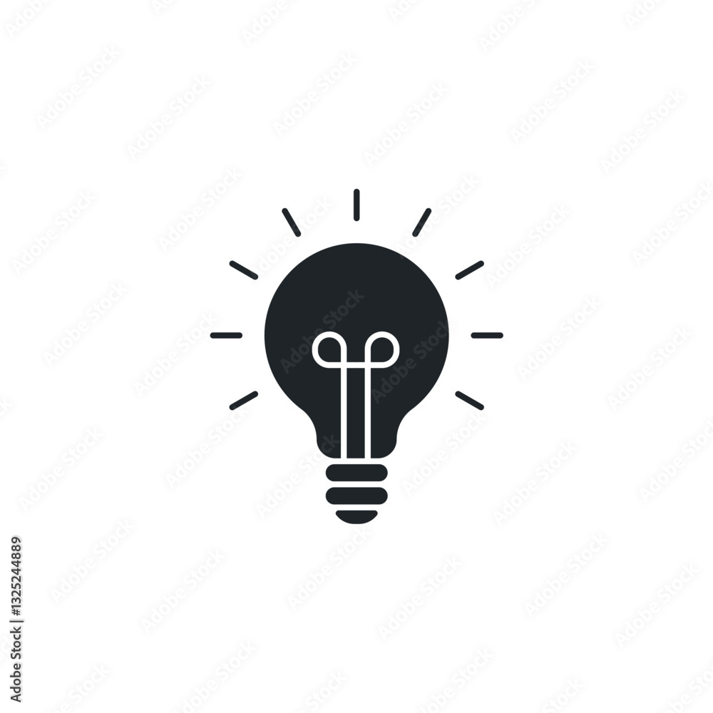 Light Bulb icon symbol vector illustration isolated on white background Light Bulb icon symbol vector illustration isolated on white background