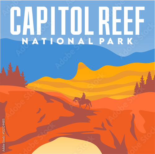capitol reef national park with beautiful natural scenery