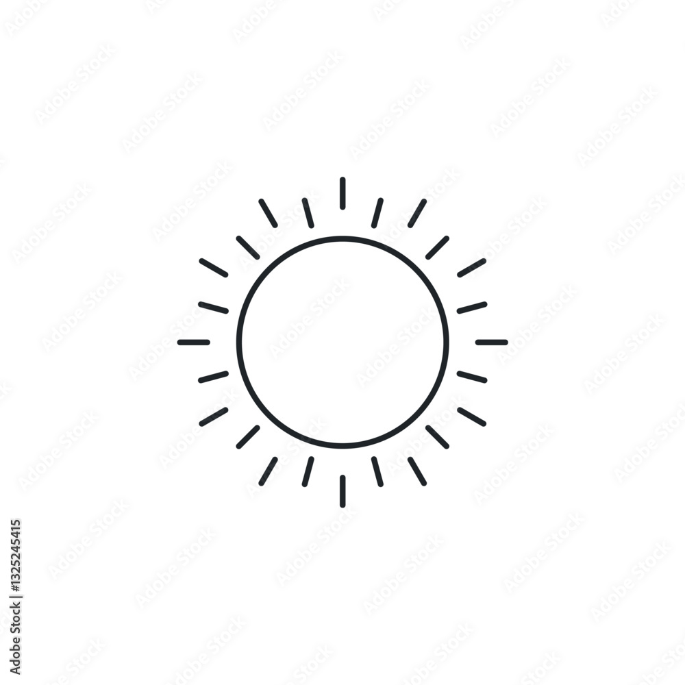 Sun icon symbol vector illustration isolated on white background Sun icon symbol vector illustration isolated on white background