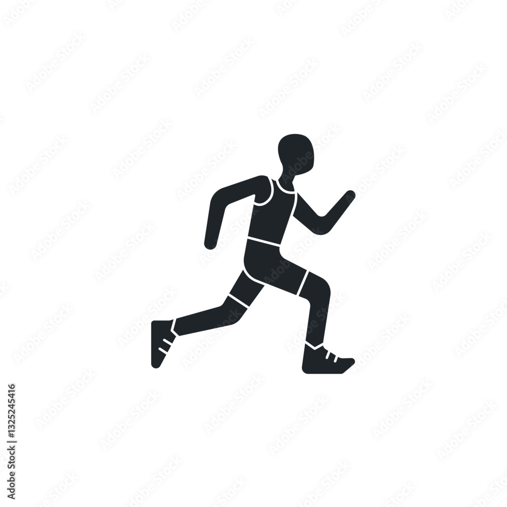 Runner icon symbol vector illustration isolated on white background Runner icon symbol vector illustration isolated on white background
