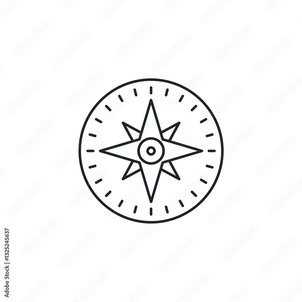 Compass icon symbol vector illustration isolated on white background Compass icon symbol vector illustration isolated on white background