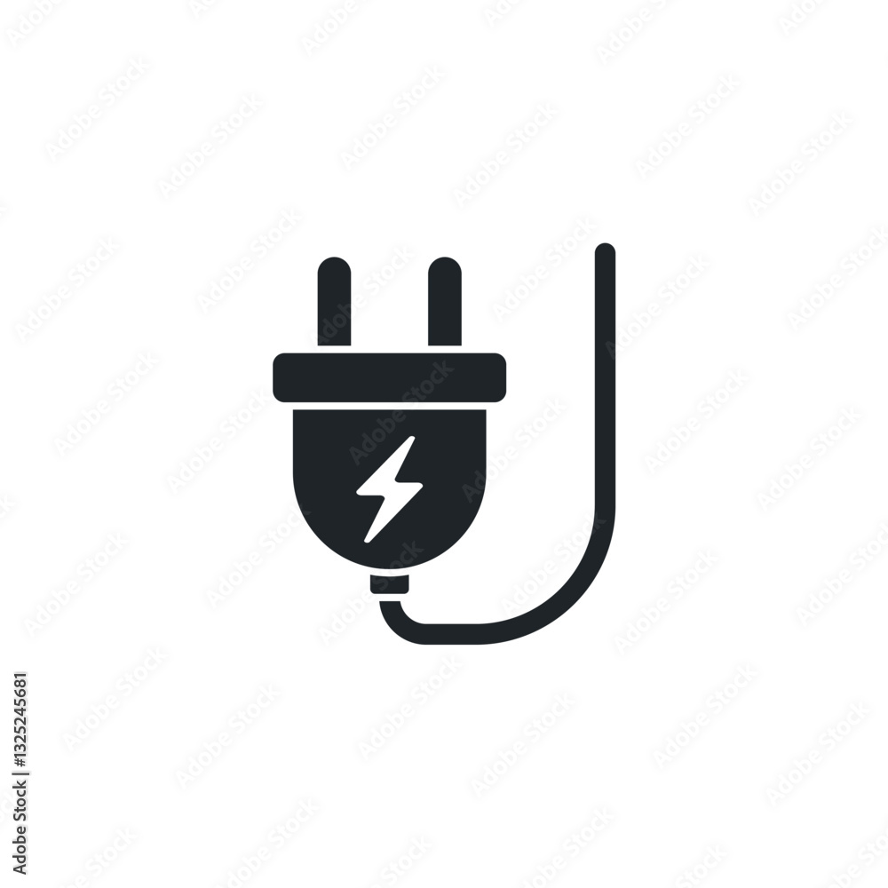 Electric Plug icon symbol vector illustration isolated on white background Electric Plug icon symbol vector illustration isolated on white background