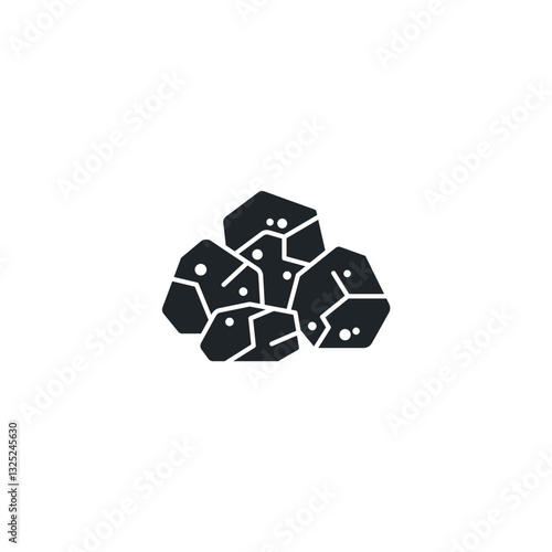 Coal icon symbol vector illustration isolated on white background