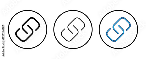 Link icon vector. Hyperlink chain symbol.