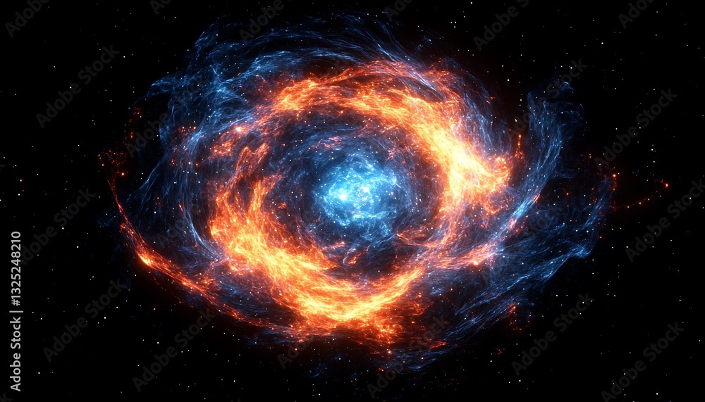 A Spectacular Celestial Object Resembling Fiery Swirling Cosmic Energy A Spectacular Celestial Object Resembling Fiery Swirling Cosmic Energy