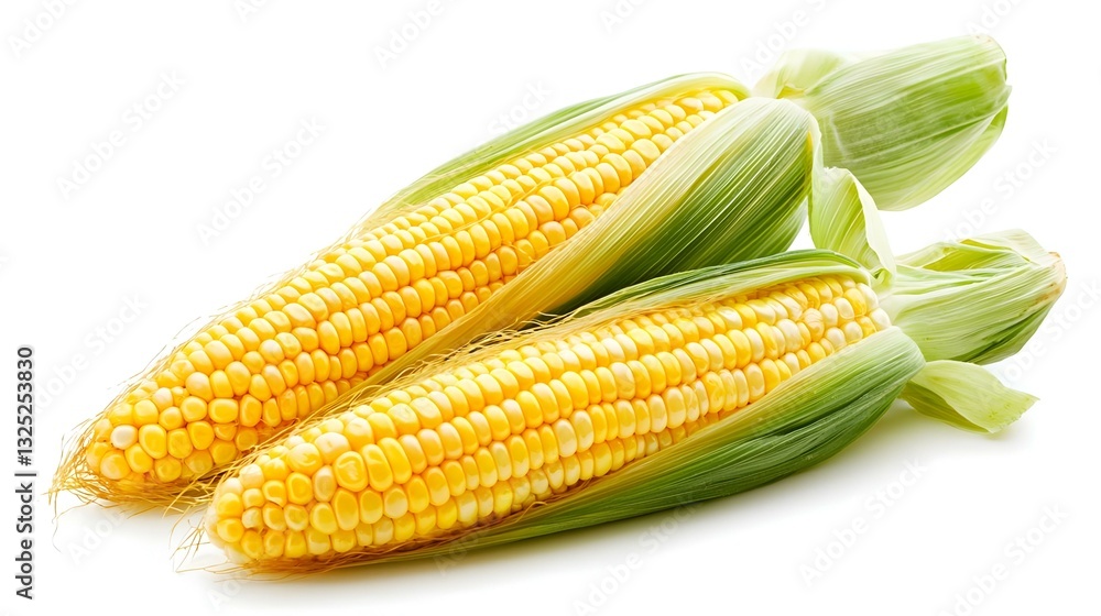 Ear of corn isolated on a white background Ear of corn isolated on a white background