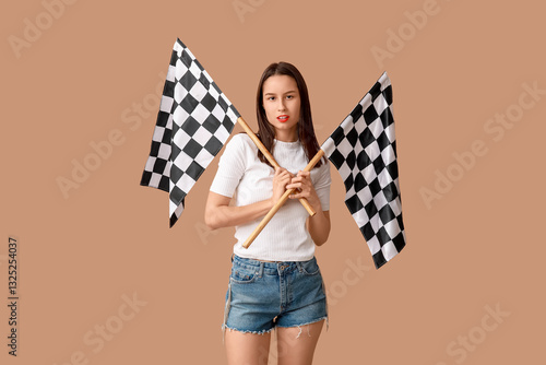 Beautiful young woman with ...