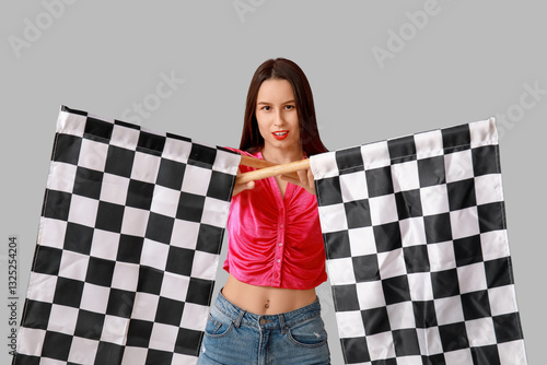 Beautiful young woman with ...