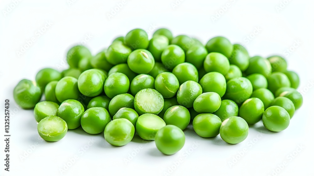 a pile of green peas on a white background a pile of green peas on a white background