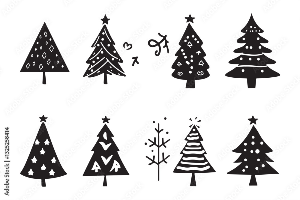 Christmas Tree Illustration Vector Pack Christmas Tree Illustration Vector Pack