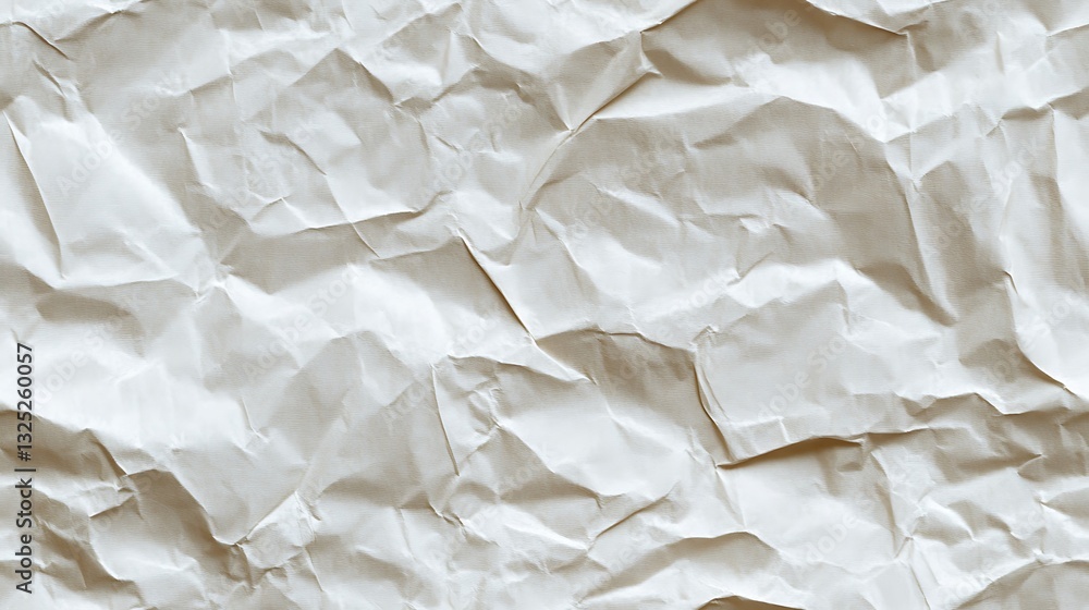 Obraz premium シワのある白い紙のテクスチャ