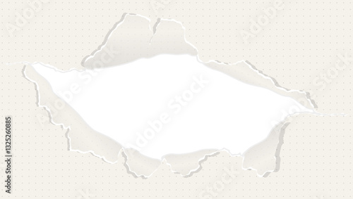 穴の空いた方眼用紙の背景フレーム、ドットのグリッド、ノート