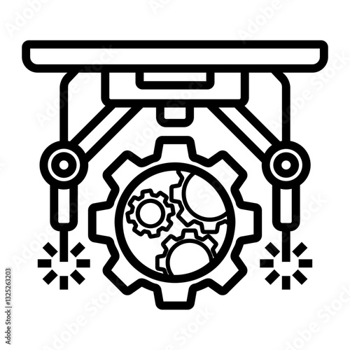 robotic Line Icon