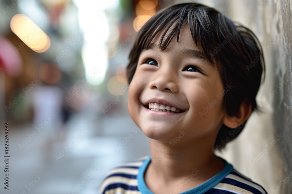 Portrait of cute asian little boy smiling and looking at camera Portrait of cute asian little boy smiling and looking at camera