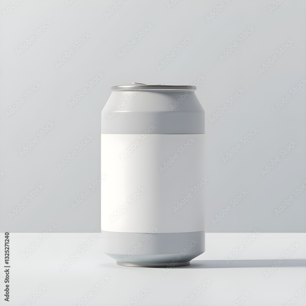High-Quality Cylindrical Tin Can Mockup with Silver Metallic Lid
High-Quality Cylindrical Tin Can Mockup with Silver Metallic Lid