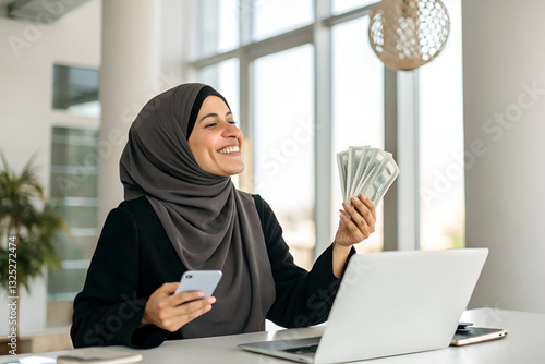 arab saudi arabian businessman using a laptop