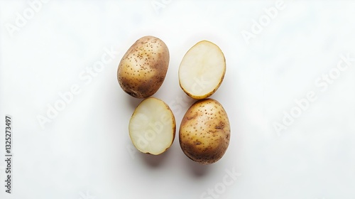 Wallpaper Mural potatoes isolated on white background Torontodigital.ca