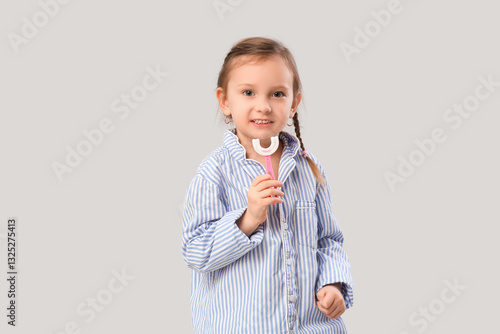 Cute little girl in pajamas...