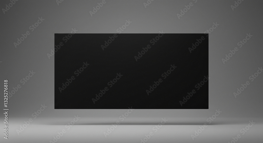 Black Screen on Grey Background: Minimalist Digital Art Black Screen on Grey Background: Minimalist Digital Art