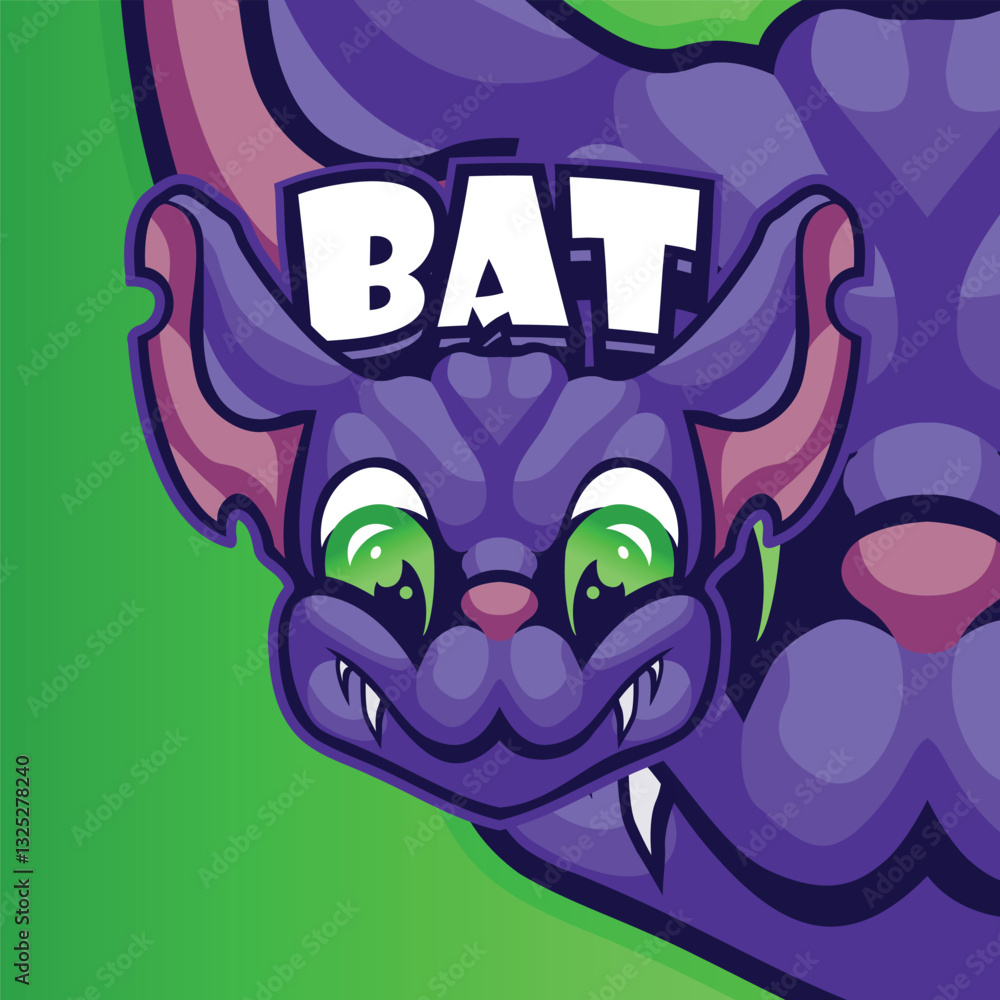 Naklejka premium bat mascot Logo template