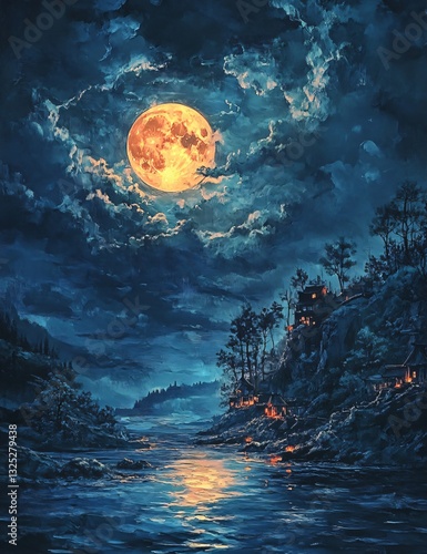 Awe-Inspiring Full Moon Image in Various File Formats for Astronomy Enthusiasts