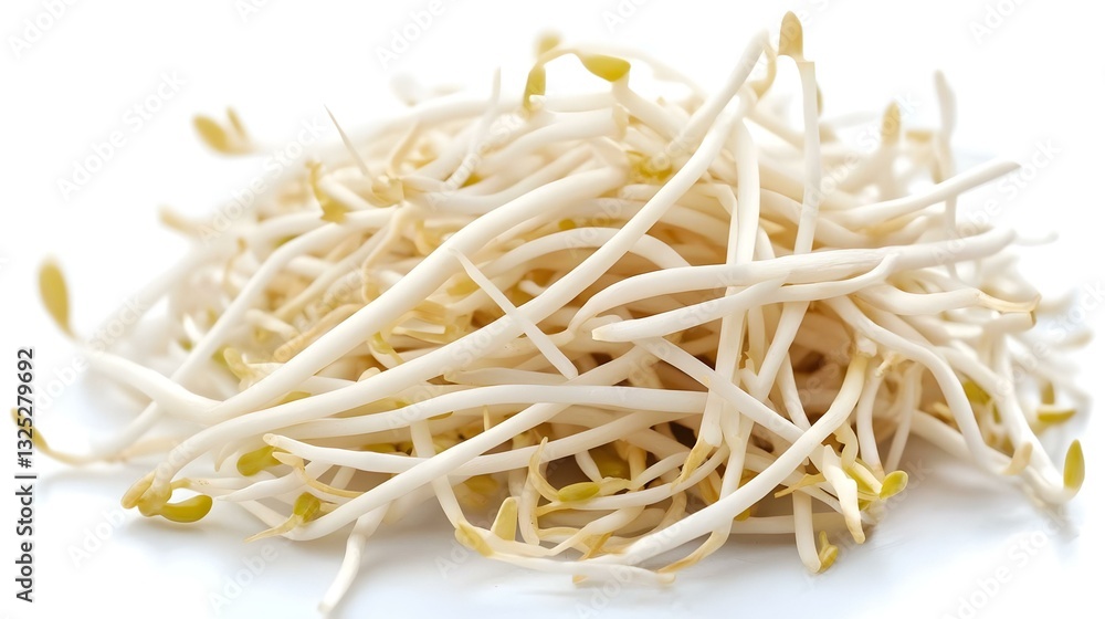 bean sprouts on a white background isolated bean sprouts on a white background isolated