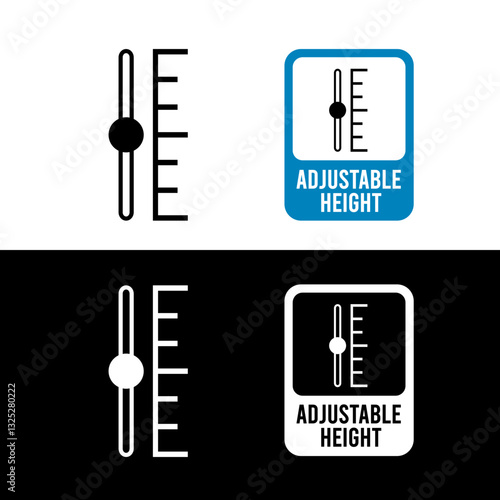 adjustable height icon with slider