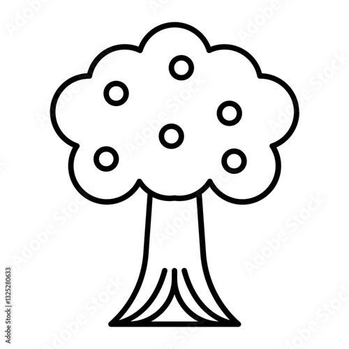 fruit tree outline icon