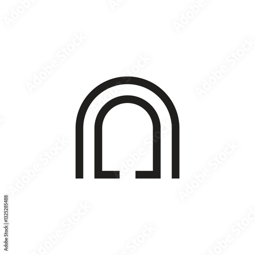 Logo arch tunnel unique design minimalist