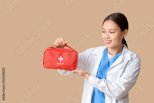 Asian female doctor with fi...