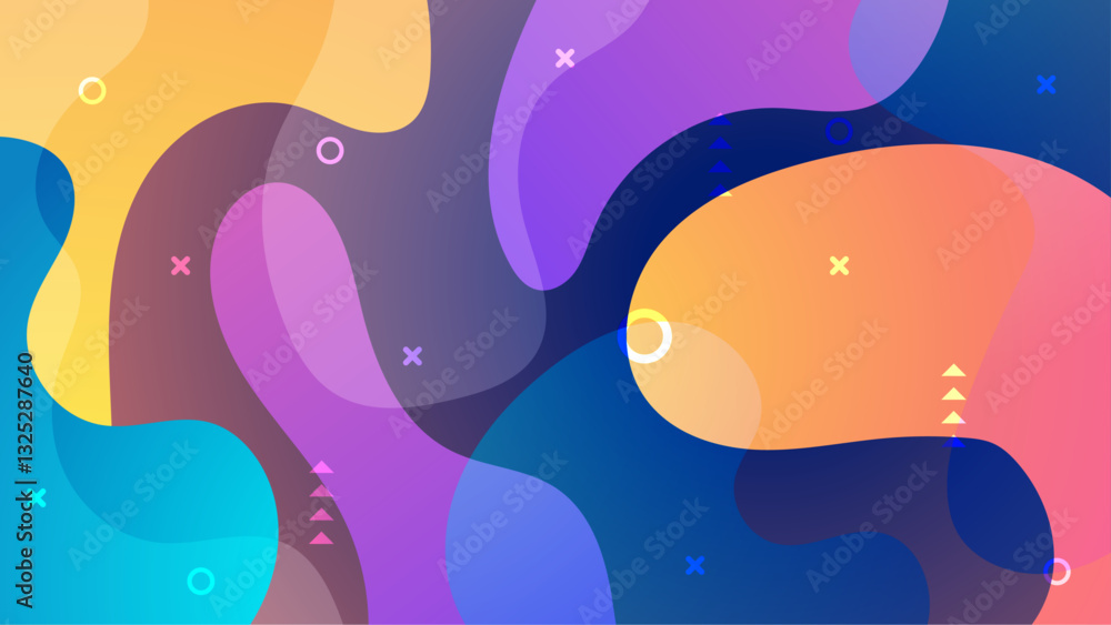 Naklejka premium Abstract Blob Colorful Gradient Background_Abstract Blob Colorful Gradient Background-22