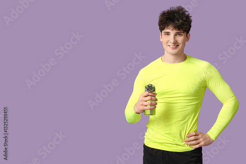 Smiling young man in neon y...