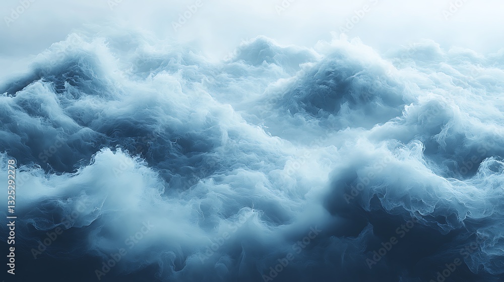 Abstract digital rendering depicts a beautiful formation of cloudy vapor Abstract digital rendering depicts a beautiful formation of cloudy vapor
