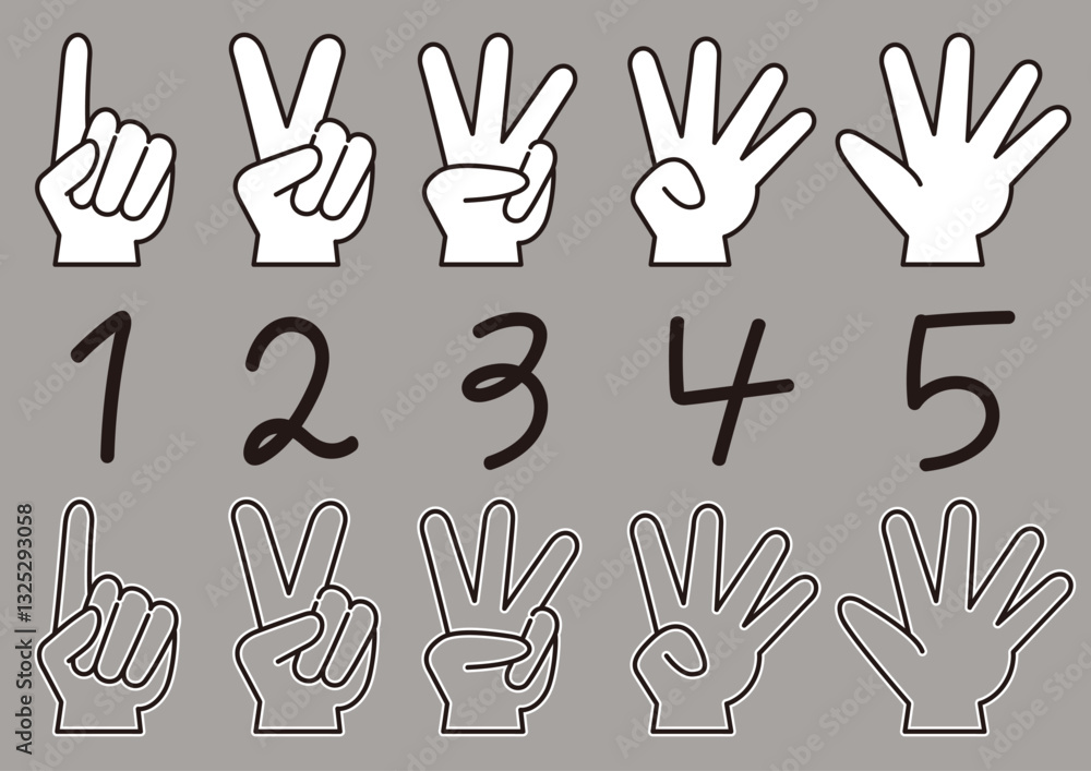 Fototapeta premium 数字（指）