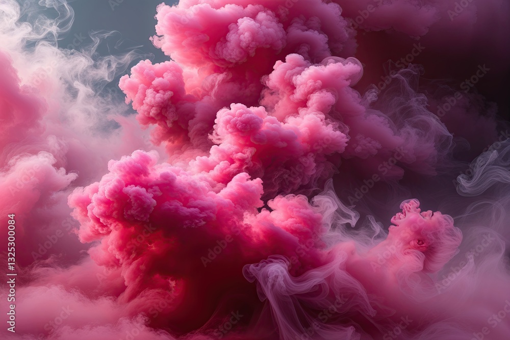 Fototapeta premium Radiant Ruby Smoke Abstract Background Featuring Swirling Fog and Mesmerizing Depth