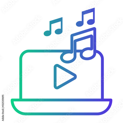 multimedia Line Gradient Icon