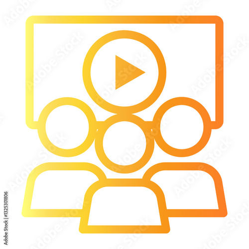 video lecture Line Gradient Icon