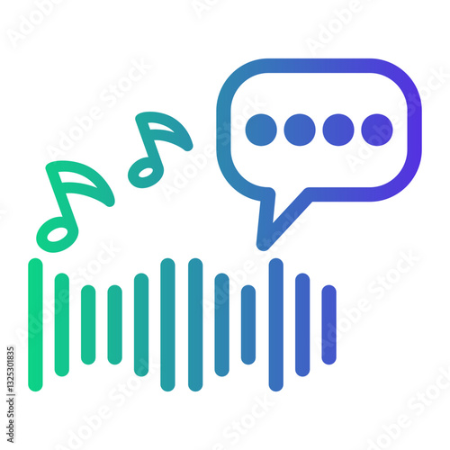 voice message Line Gradient Icon