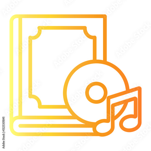 audio book Line Gradient Icon