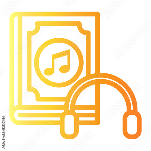 audio book Line Gradient Icon