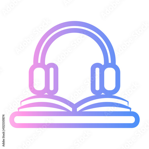 audio book Line Gradient Icon