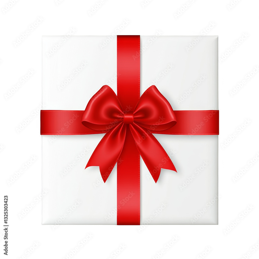 gift box with red ribbon gift box with red ribbon